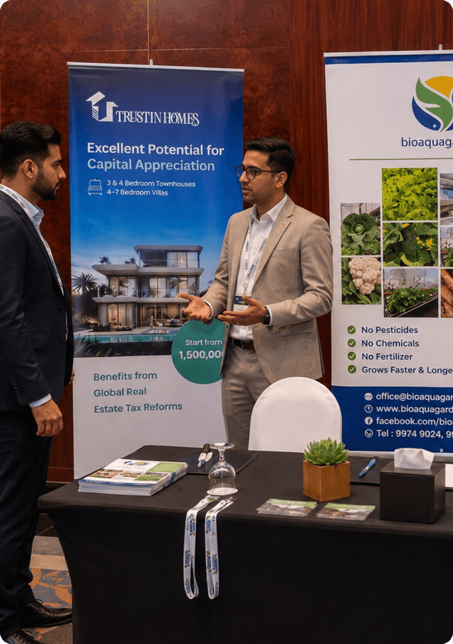 Exhibitor presenting at a GARCX booth